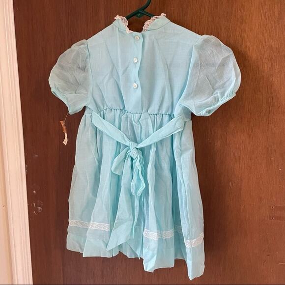 Deadstock new blue child’s dress - Picture 3 of 6